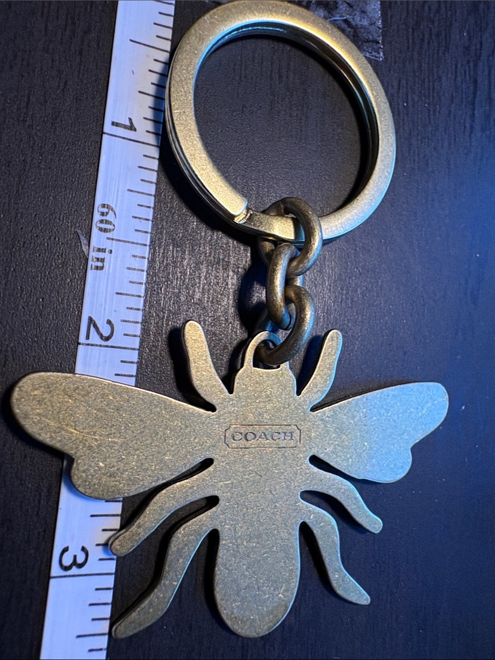 Coach Brass Bee Keychain